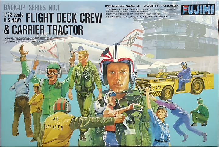 Fujimi Flight deck crews & MD-3 tractor (USN)