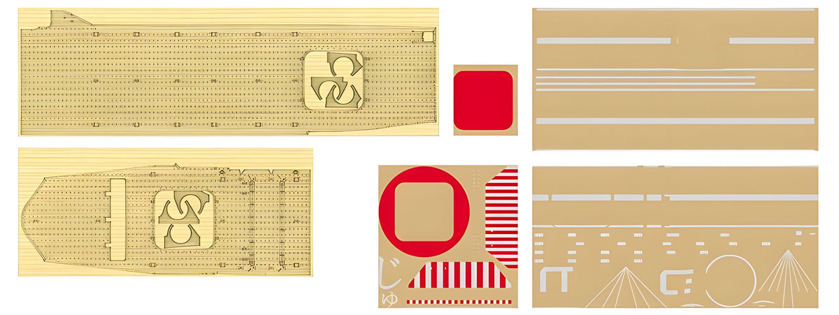 [QG66] 1:350 Wooden Deck for 1:350 Aircraft Carrier Junyo
