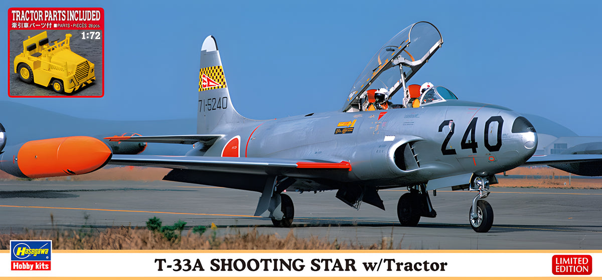 Hasegawa 1/72 T-33A Shooting Star with Tractor Model