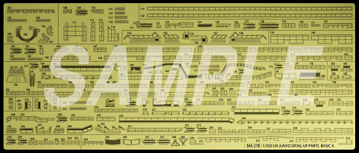 [QG63] 1:350 IJN Aircraft Carrier Junyo Detail UP Etching Parts Basic a