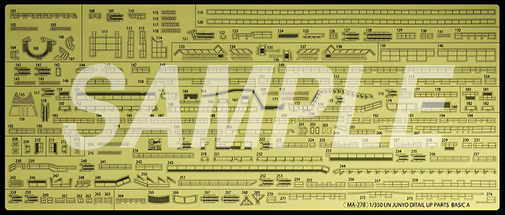 [QG63] 1:350 IJN Aircraft Carrier Junyo Detail UP Etching Parts Basic a
