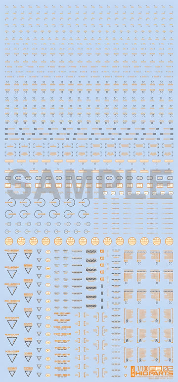 HiQ Parts 1/100 RB02 Caution Decal Orange & Gray (1pc)