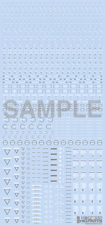 HiQ Parts 1/100 RB02 Caution Decal White & Gray (1pc)