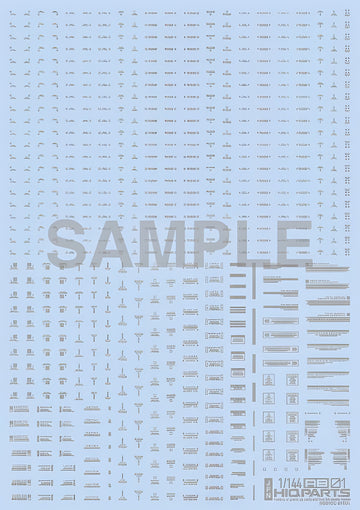 HiQ Parts 1/144 RB01 Caution Decal One Color Light Gray (1pc)