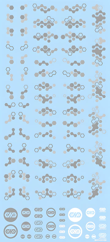 HiQ Parts Hex Camouflage Decal 2 Gray (1 sheet)