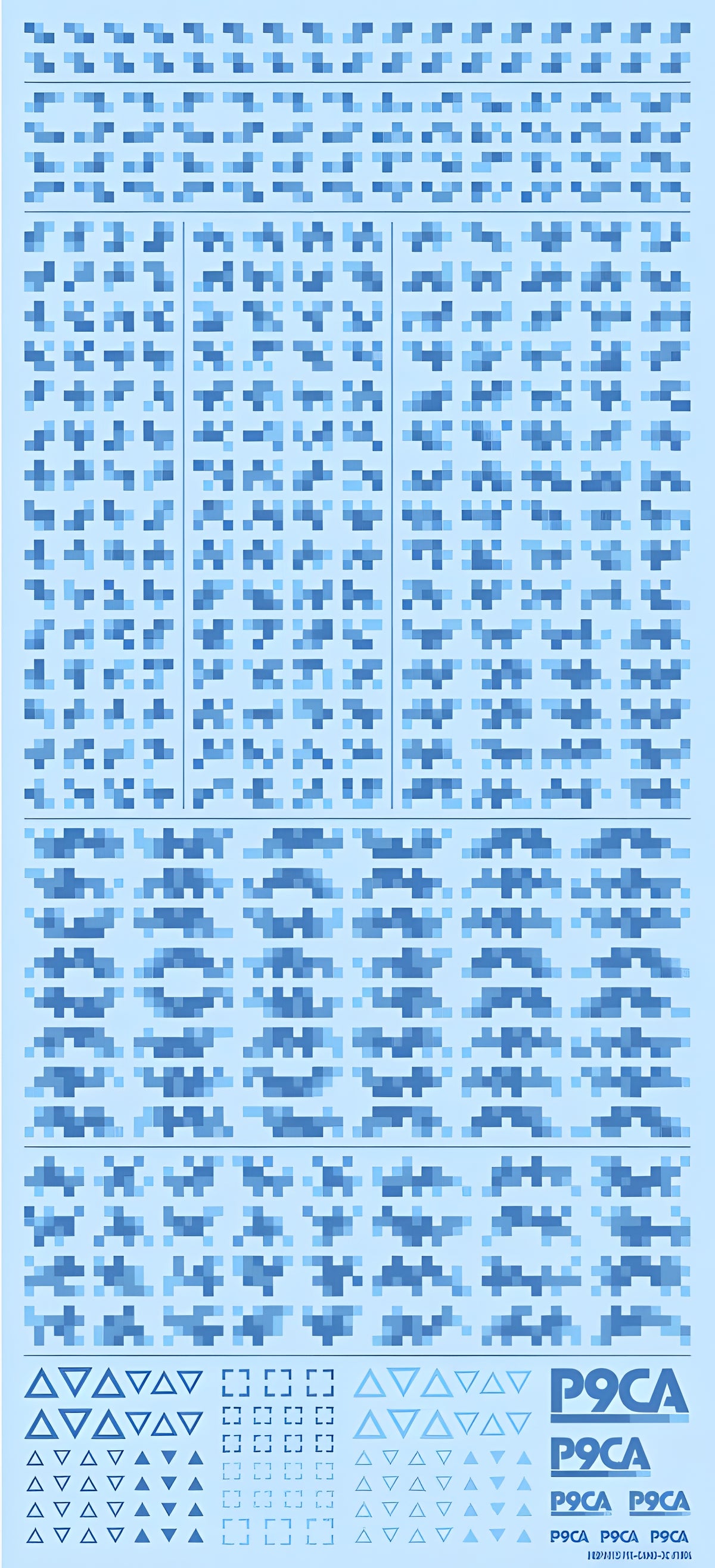 HiQ Parts Pixel Camouflage Decal 2 Blue (1pc)