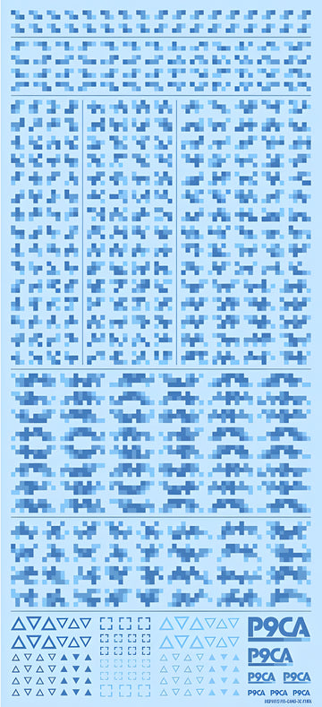 HiQ Parts Pixel Camouflage Decal 2 Blue (1pc)
