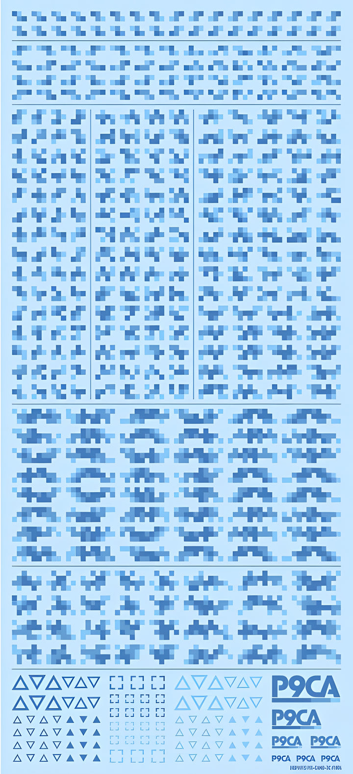 HiQ Parts Pixel Camouflage Decal 2 Blue (1pc)