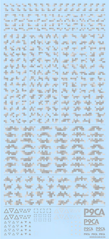 HiQ Parts Pixel Camouflage Decal 2 Cool Gray (1pc)