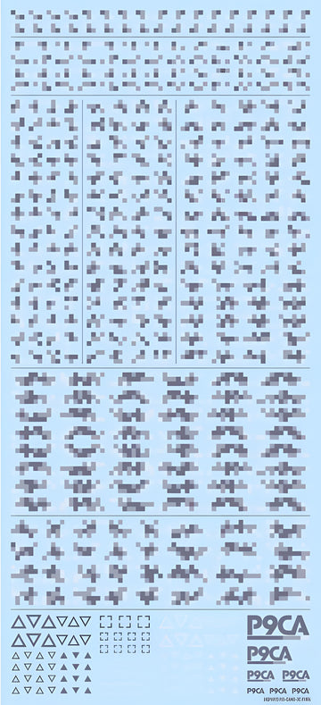 HiQ Parts Pixel Camouflage Decal 2 Marine Camouflage (1pc)