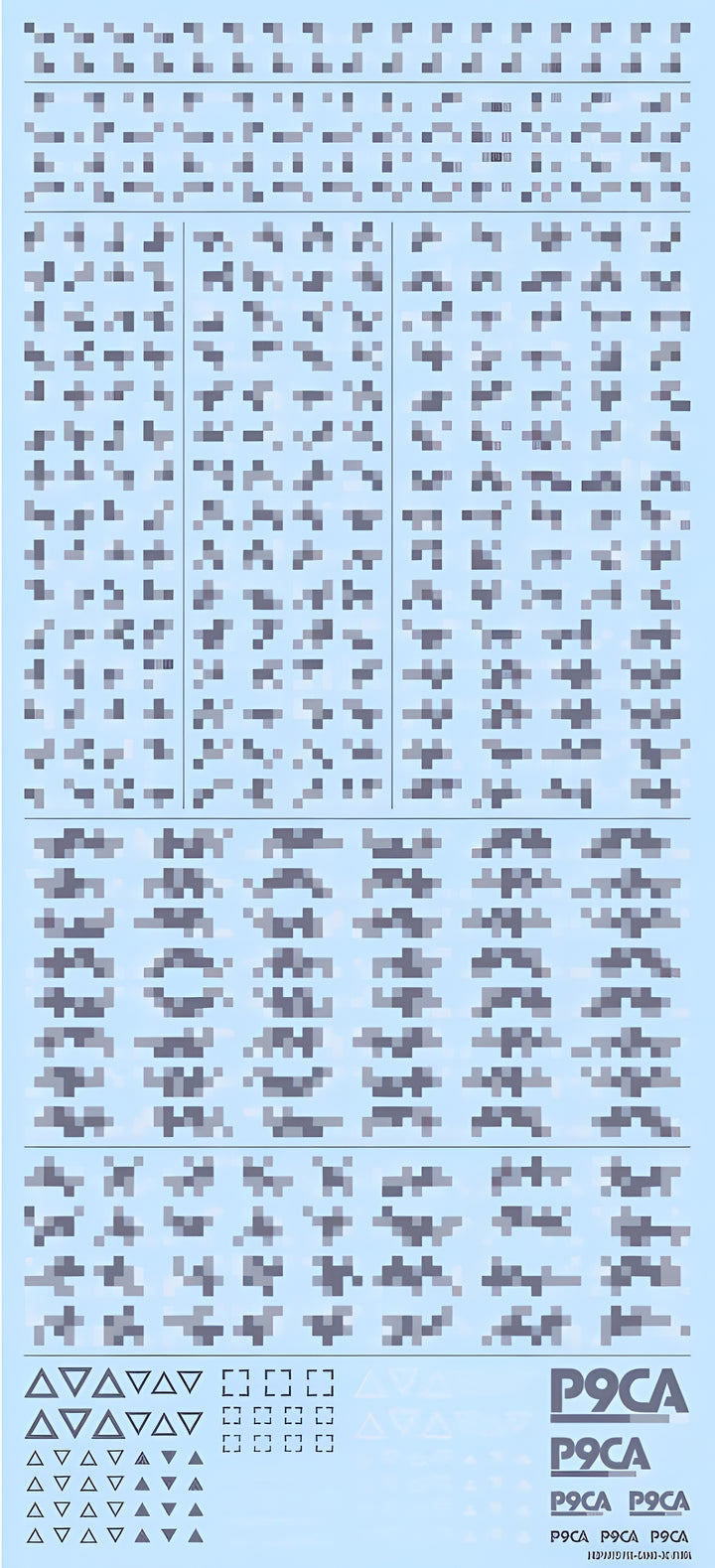 HiQ Parts Pixel Camouflage Decal 2 Marine Camouflage (1pc)