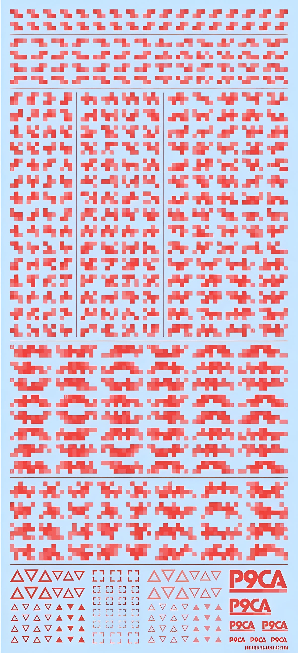 HiQ Parts Pixel Camouflage Decal 2 Red (1pc)