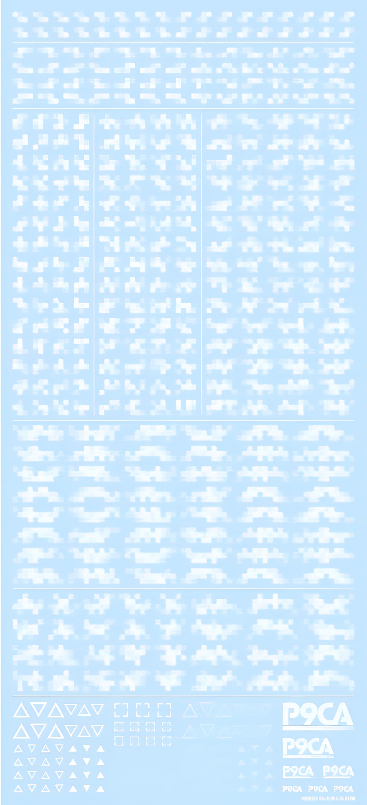 HiQ Parts Pixel Camouflage Decal 2 White (1pc)