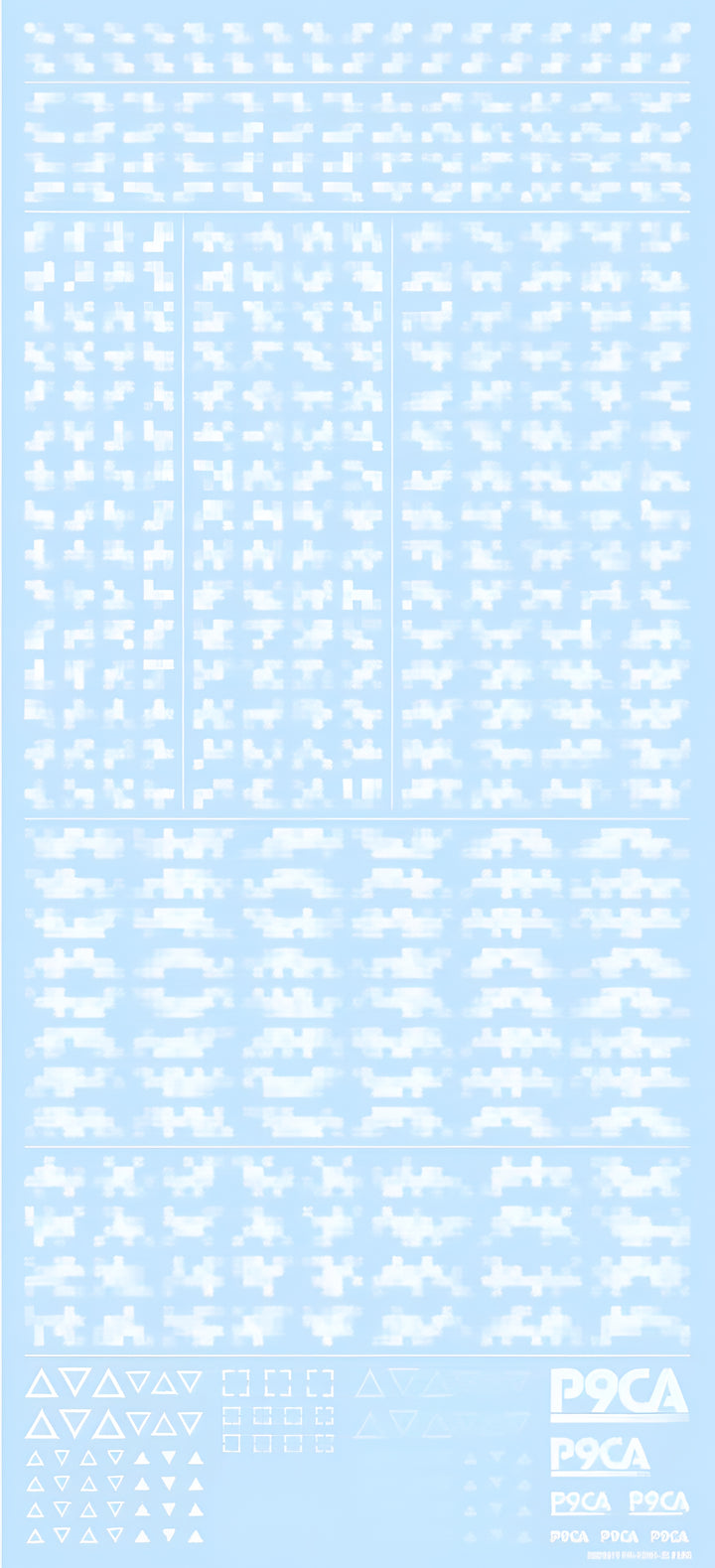 HiQ Parts Pixel Camouflage Decal 2 White (1pc)