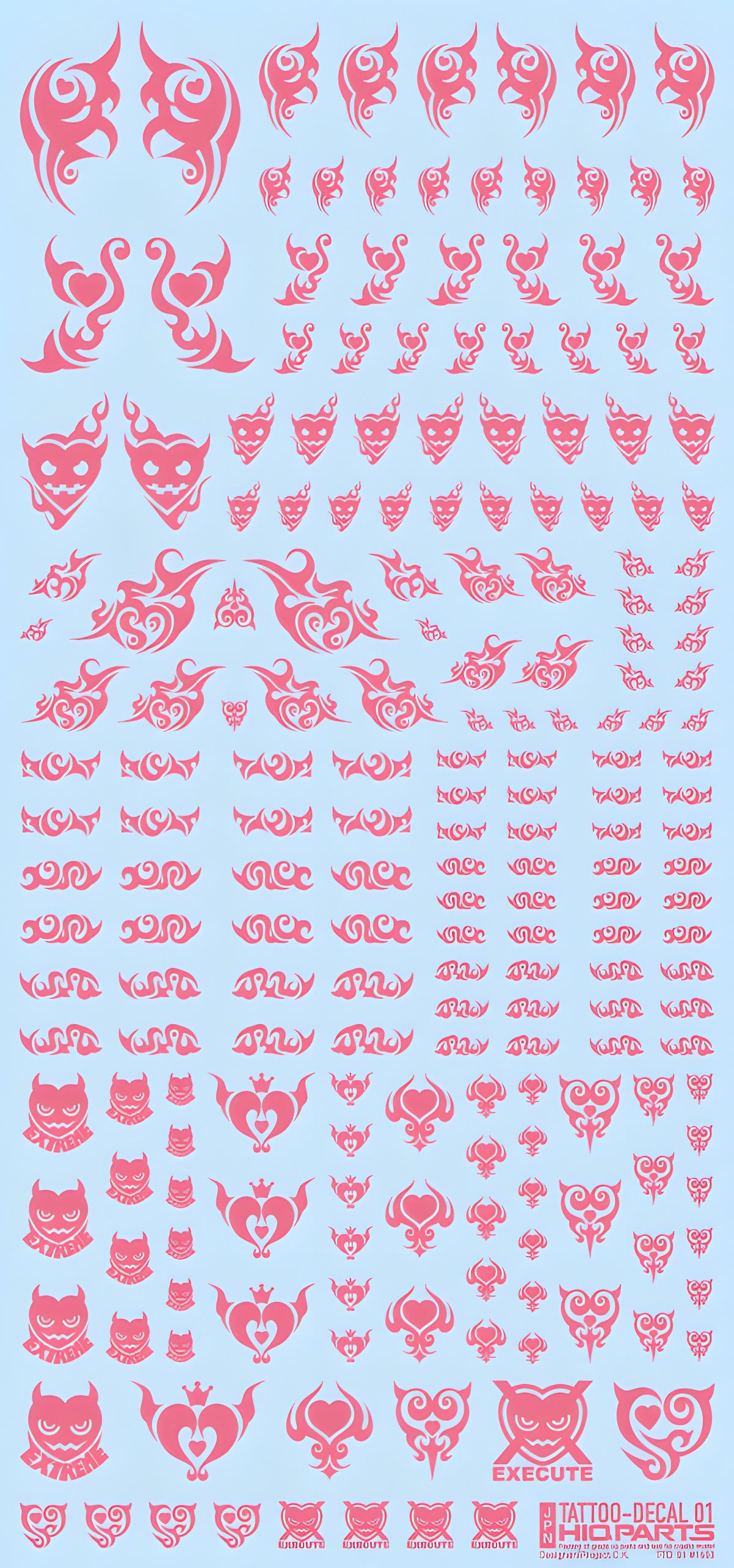 HiQ Parts Tattoo Decal 01 'Heart' Tattoo Pink (1pc)