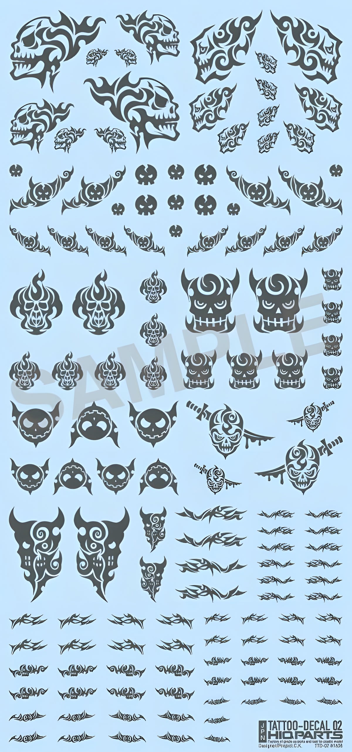 HiQ Parts Tattoo Decal 02 'Skull' Tattoo Gray (1pc)