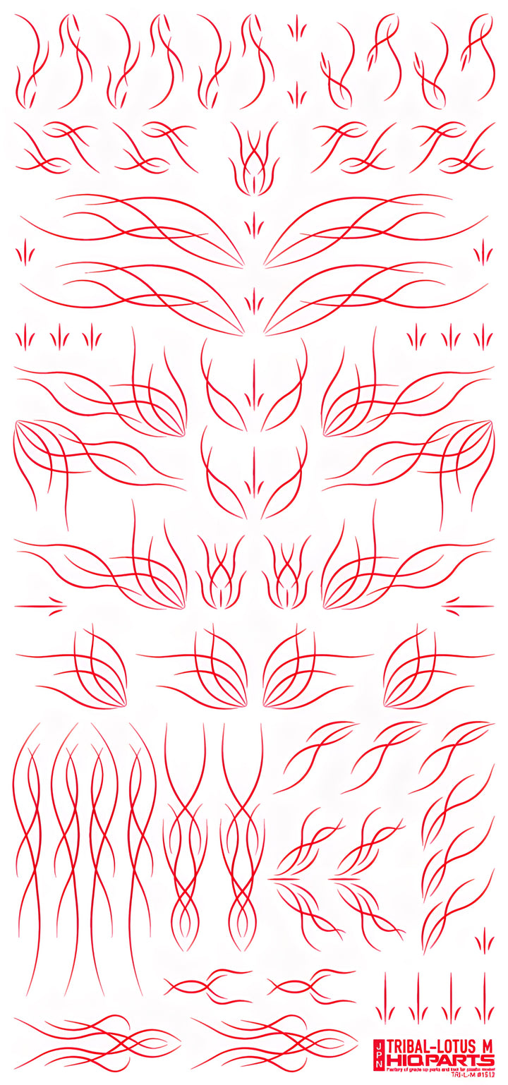 HiQ Parts Tribal Lotus M Red (1pc)