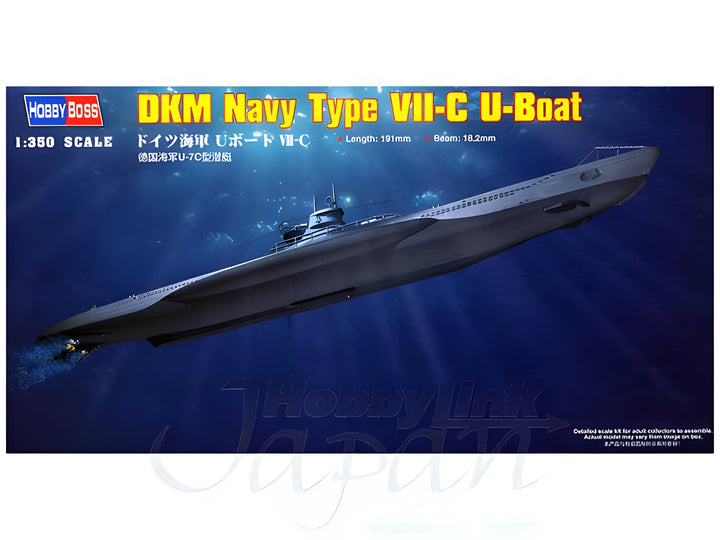 Hobby Boss 1/350 DKM Type VII-C U-Boat