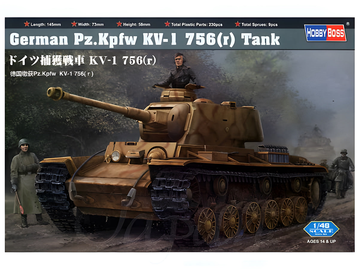 Hobby Boss 1/48 German Pz.Kpfw KV-1 756(r) tank