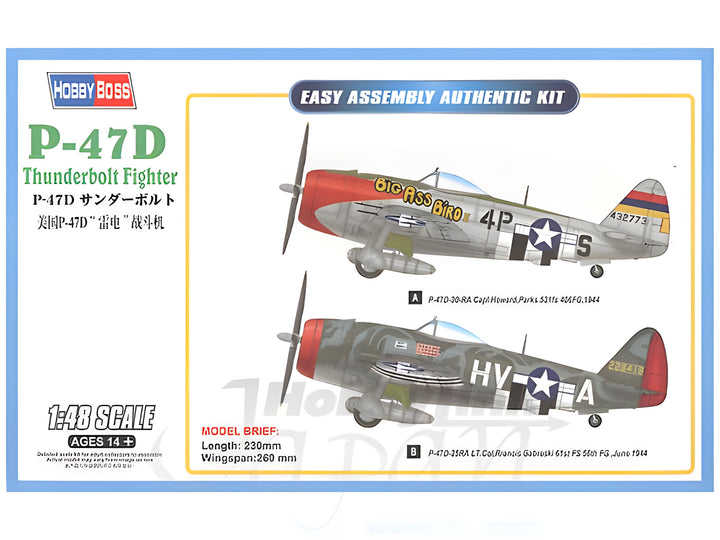 Hobby Boss 1/48 P-47D Thunderbolt Fighter