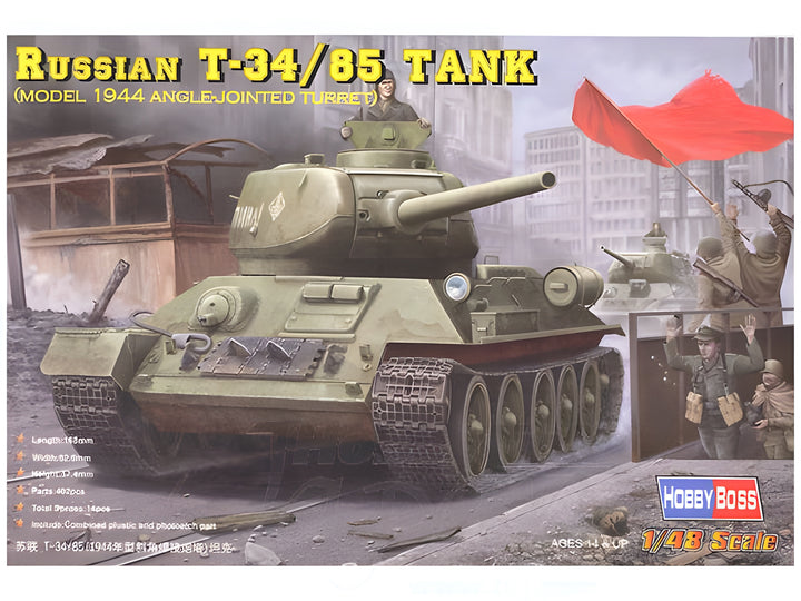 Hobby Boss 1/48 Russian T-34/85 (1944 angle-jointed turret) tank
