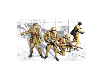 ICM 1/35 British Infantry (1917-1918) (4 figures - 1 officer, 3 soldiers)