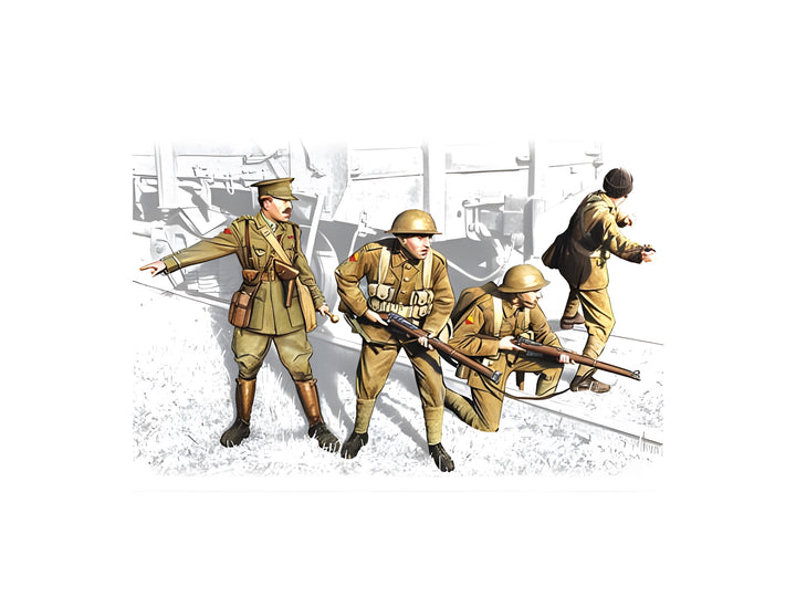 ICM 1/35 British Infantry (1917-1918) (4 figures - 1 officer, 3 soldiers)