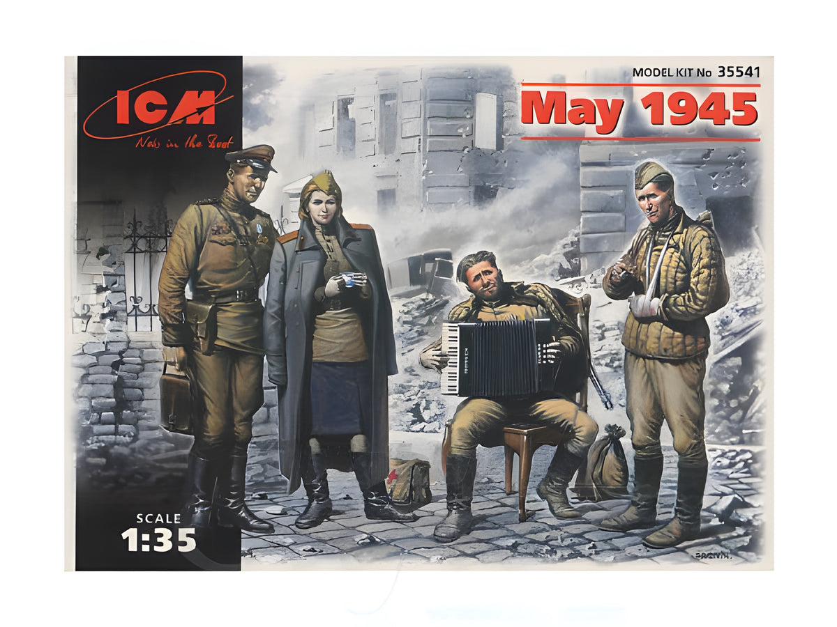 ICM 1/35 May 1945 (4 figures - 1 officer, 2 soldiers, 1 military servicewoman)