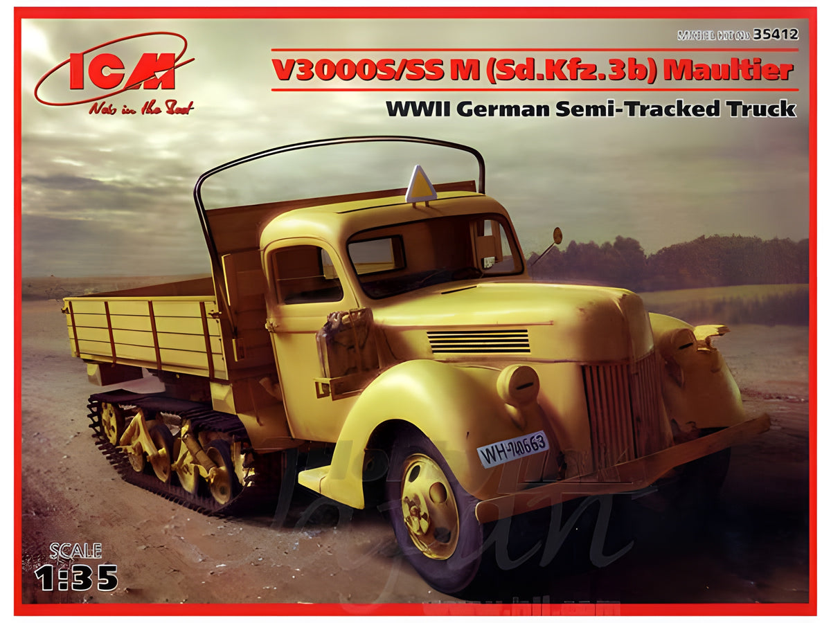 ICM 1/35 V3000S/SS M (Sd.Kfz.3b) Maultier, WWII German Semi-Tracked Truck