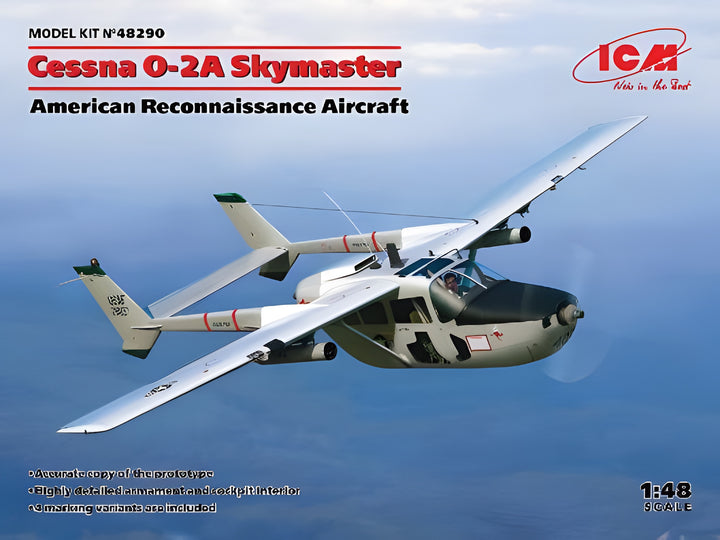 ICM 1/48 Cessna O-2A Skymaster, American Reconnaissance Aircraft, New Molds