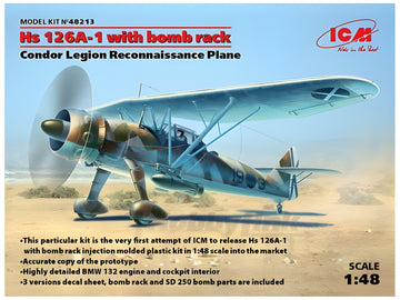 ICM 1/48 Hs 126A-1 with bomb rack, Condor Legion Reconnaissance Plane