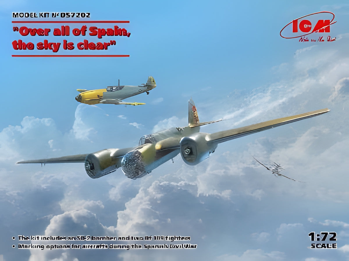 ICM 1/72 "Over all of Spain, the sky is clear" (SB 2M100 "Katiushka" + two Me 109 E3 Pilot Ace)