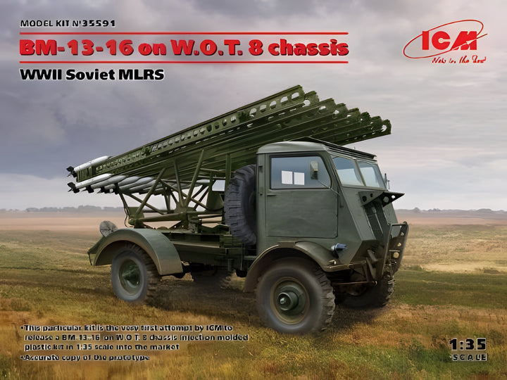 ICM BM-13-16 on W.O.T. 8 chassis, WWII Soviet MLRS 1/35 Scale