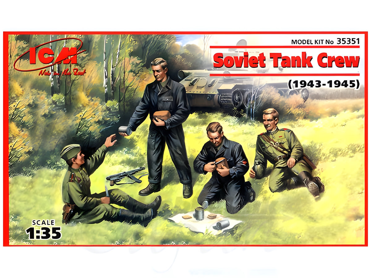 ICM Soviet Sappers (1979-1988) (4 figures - 3 soldiers, 1 sapper, donkey figure, dog figure)