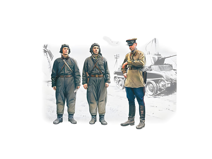 ICM Soviet Tank Crew (1939-1942) (3 figures - 1 officer, 2 tankmen)