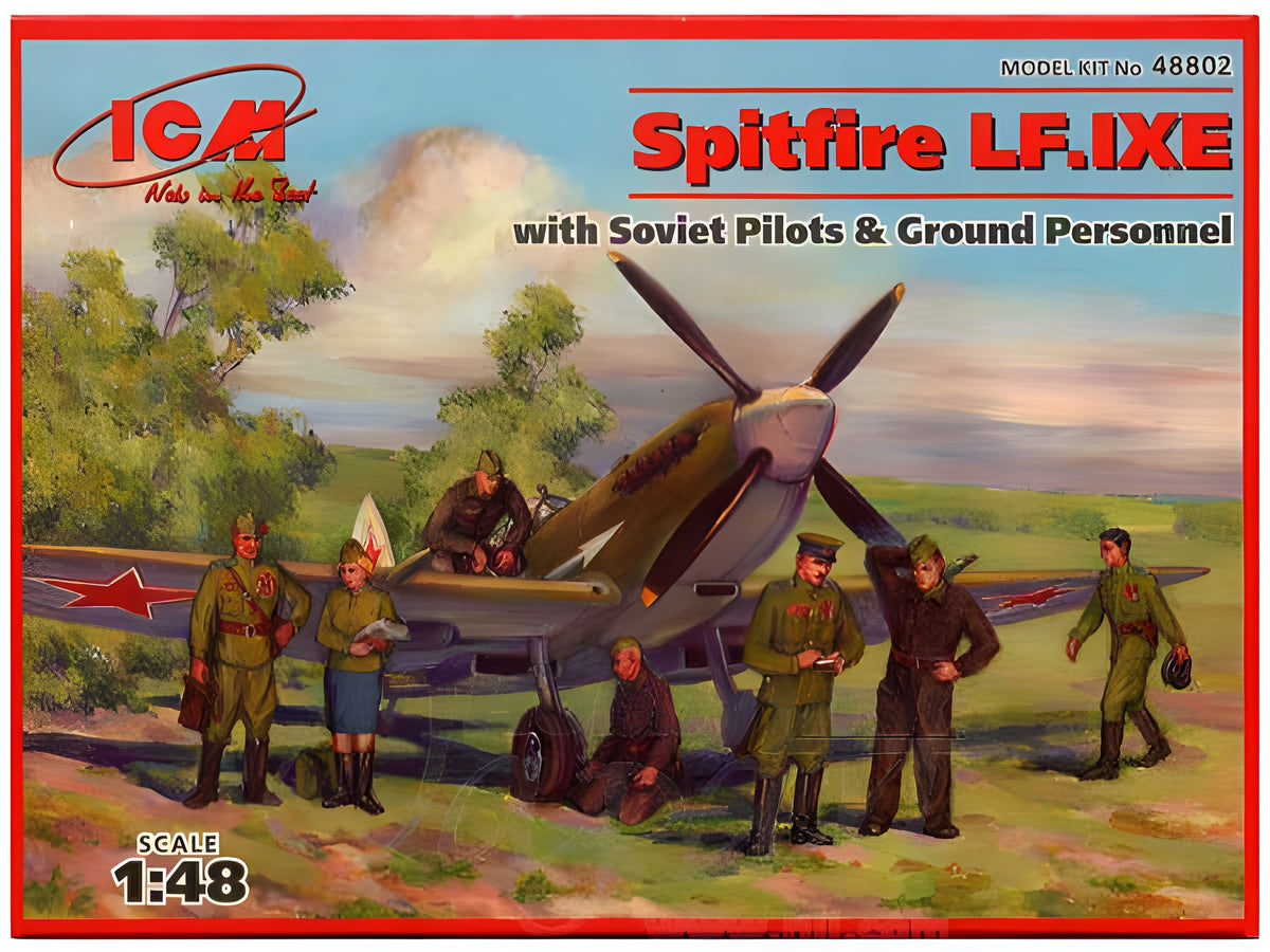 ICM Spitfire LF.IXE with Soviet Pilots and Ground Personnel