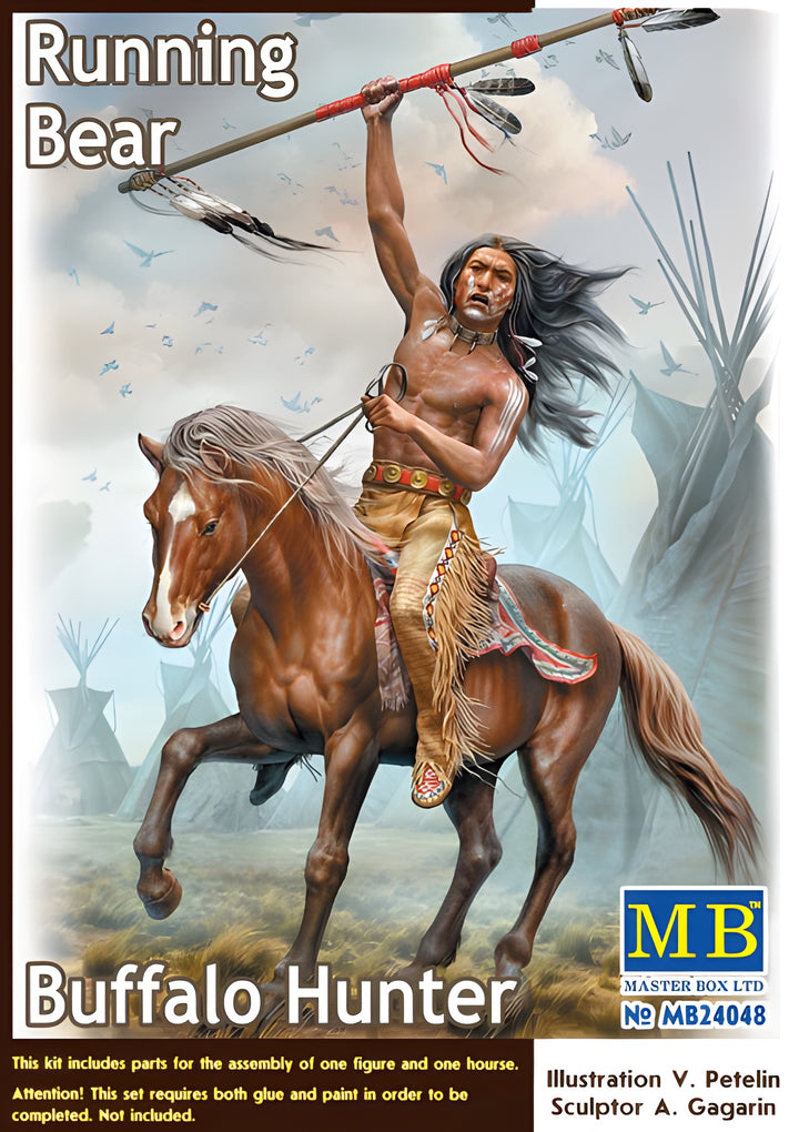 MASTER BOX 1/24 Buffalo Hunter. Running Bear