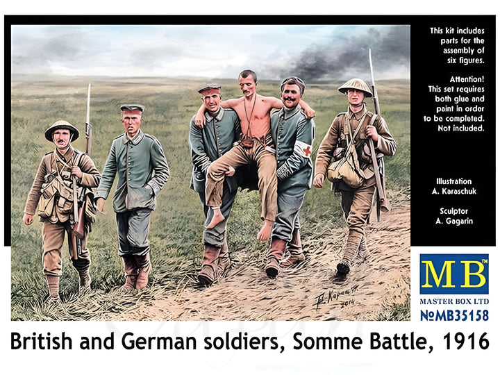 MASTER BOX 1/35 British and German soldiers, Somme Battle, 1916