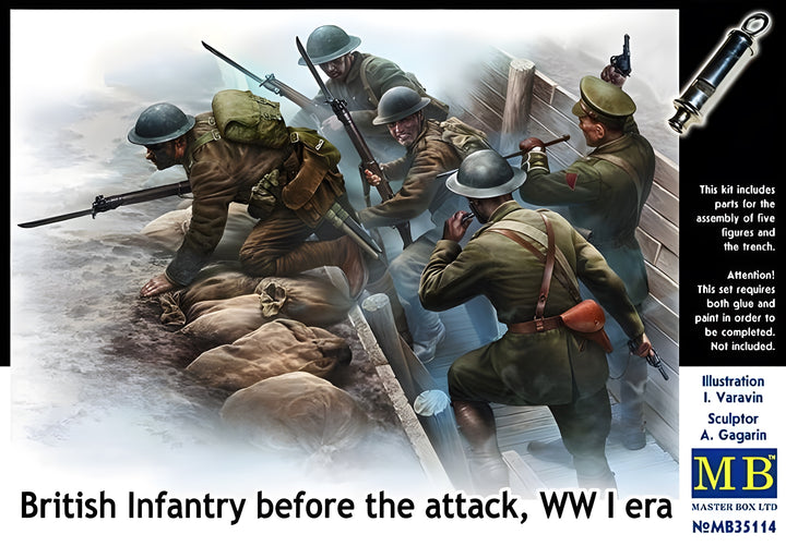 MASTER BOX 1/35 British Infantry before the attack, WWI era