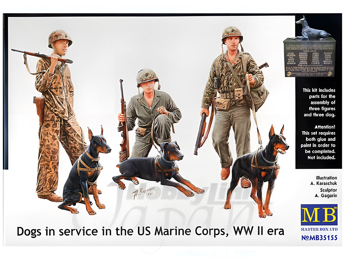 MASTER BOX 1/35 Dogs in service in the US Marine Corps, WW II era