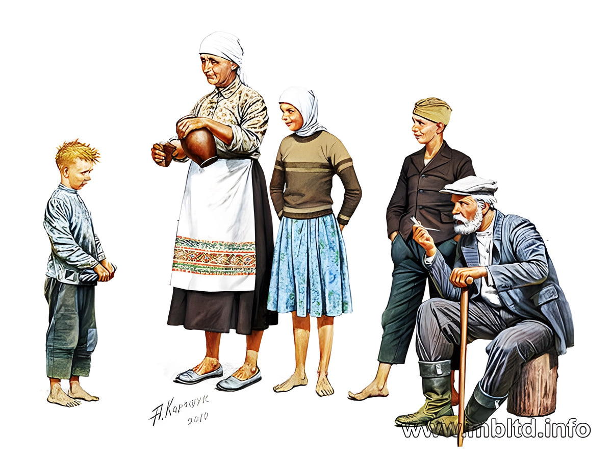 MASTER BOX 1/35 Eastern Region Peasants, WW II era
