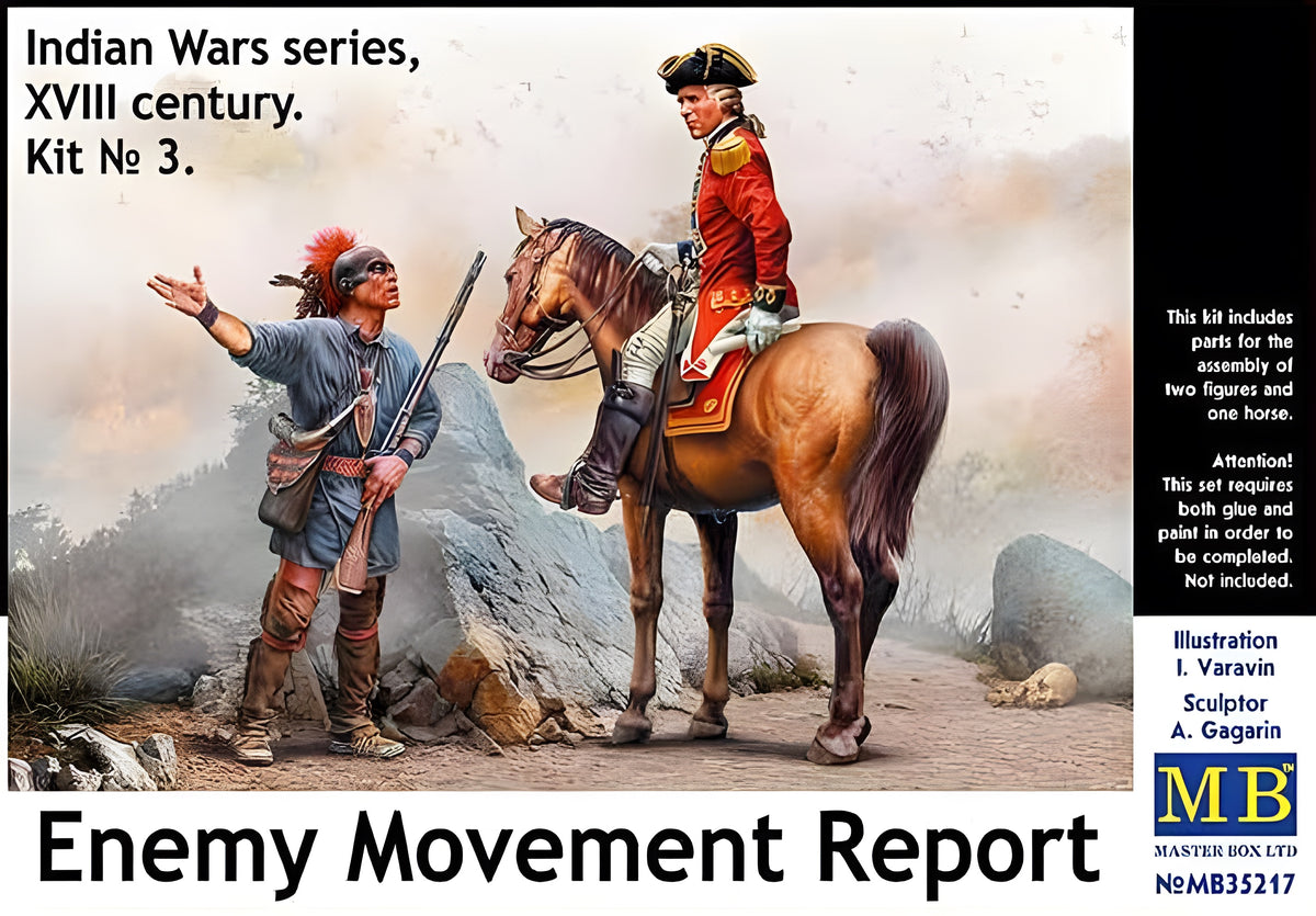 MASTER BOX 1/35 Enemy Movement Report. Indian Wars Series, XVIII century. Kit No. 3
