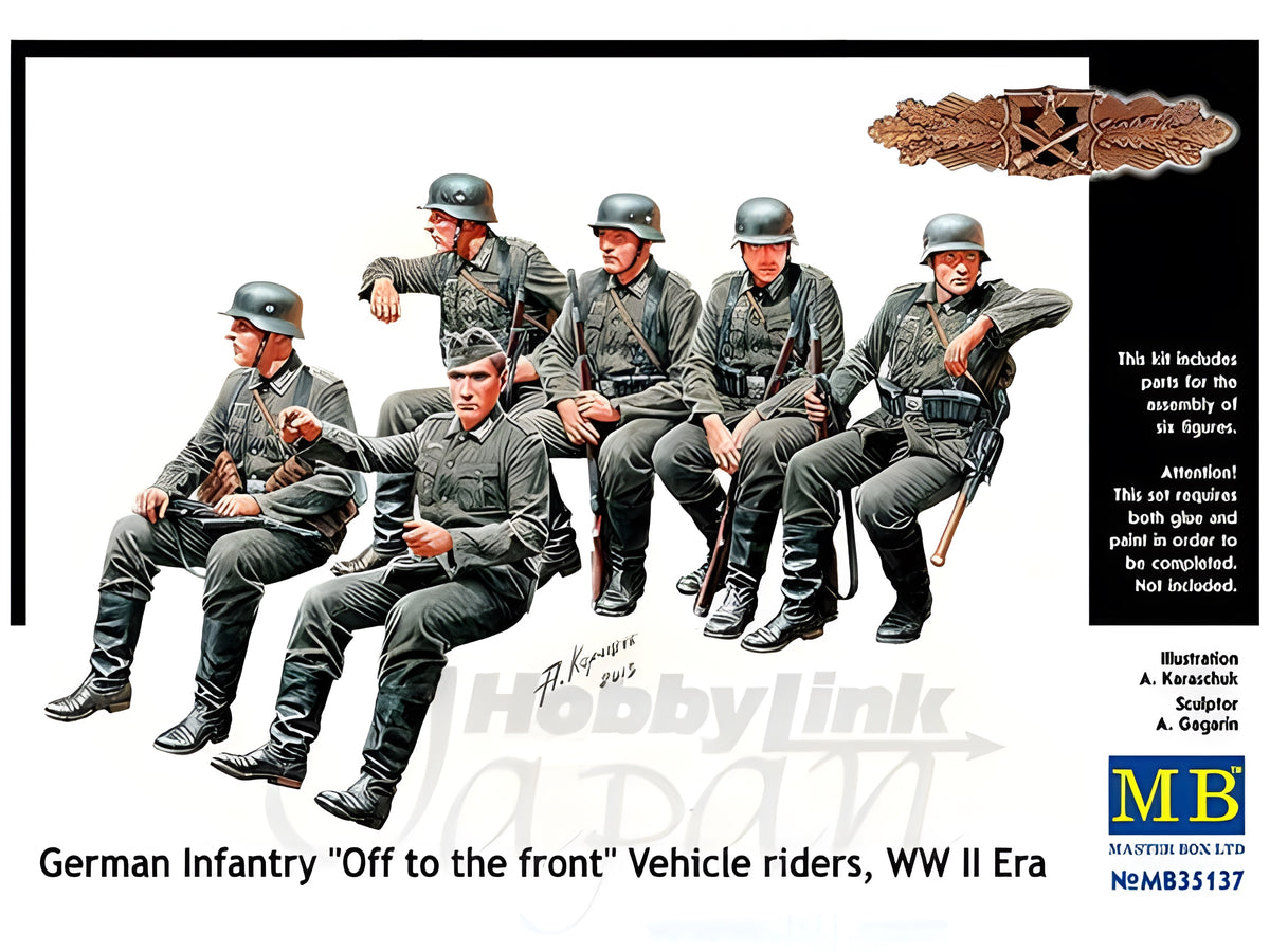 MASTER BOX 1/35 German Infantry 'Off to the front' Vehicle riders, WW II Era
