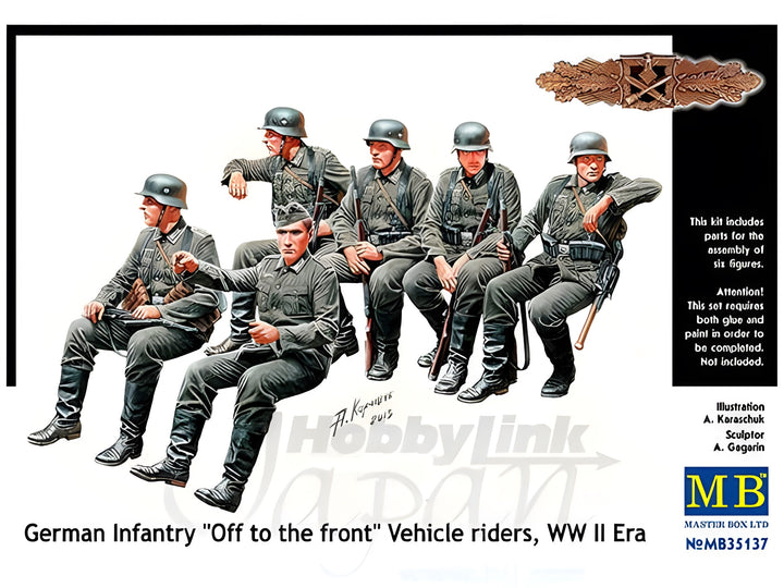 MASTER BOX 1/35 German Infantry 'Off to the front' Vehicle riders, WW II Era