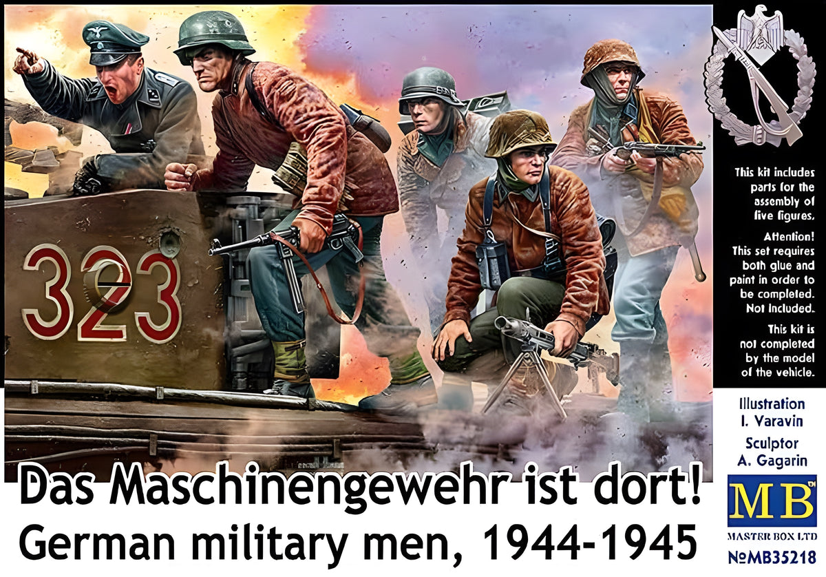 MASTER BOX 1/35 German military men, 1944-1945. Das Maschinengewehr ist dort