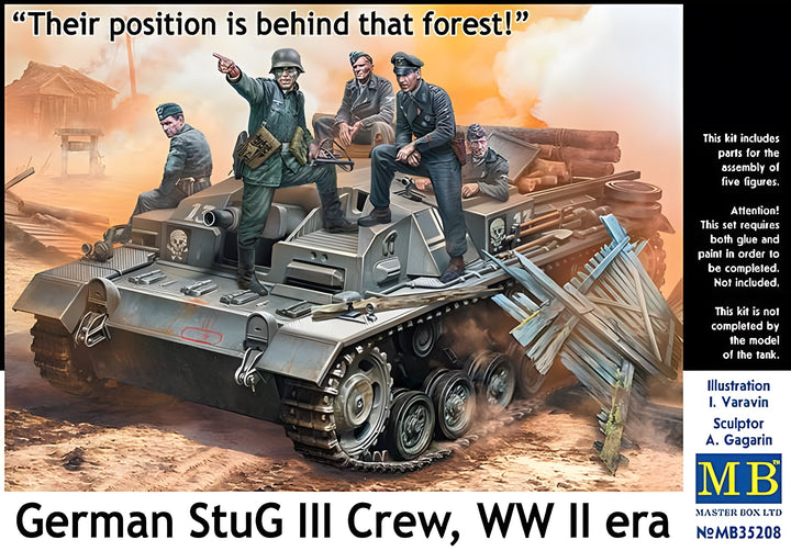 MASTER BOX 1/35 German StuG III Crew, WW II era. 'Their position is behind that forest'