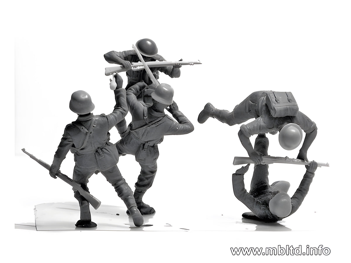 MASTER BOX 1/35 Hand-to-hand fight, British and German Infantry. Battles in Northern Africa. Kit 1