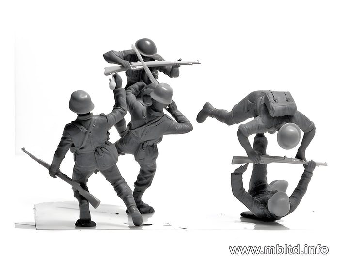 MASTER BOX 1/35 Hand-to-hand fight, British and German Infantry. Battles in Northern Africa. Kit 1