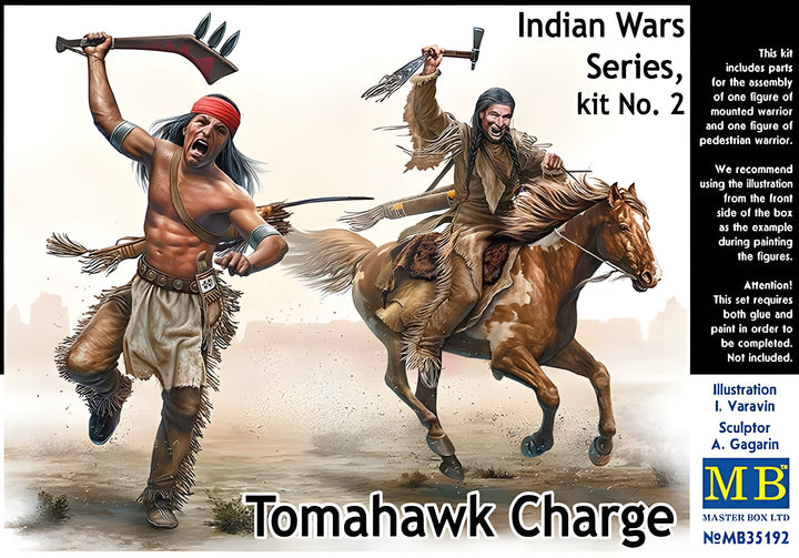 MASTER BOX 1/35 Indian Wars Series, kit No. 2. Tomahawk Charge
