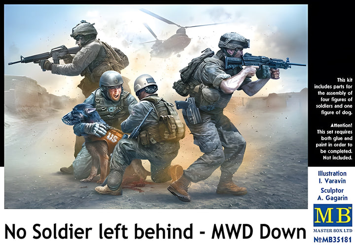 MASTER BOX 1/35 No Soldier left behind - MWD Down